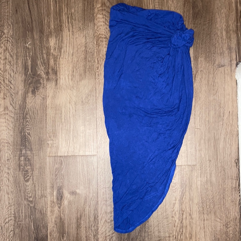 Blue Asymmetrical Skirt